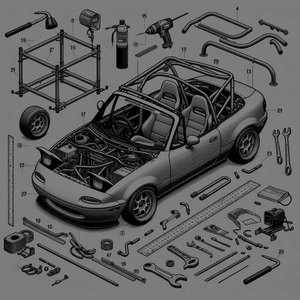 How to Install a Roll Cage in a Mazda Miata for Track Safety?