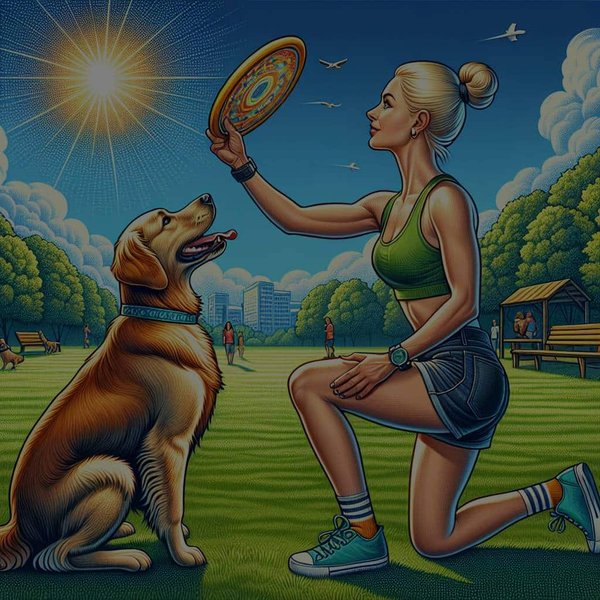 What's the Best Approach for Teaching a Dog to Play Frisbee?