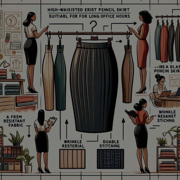 How to Choose a High-Waisted Pencil Skirt That Won't Wrinkle During Long Office Hours?